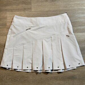 NWOT Jamie Sadock Airwear Pleated Skort Women's Sz 6 Skirt Pockets Stretch Beige